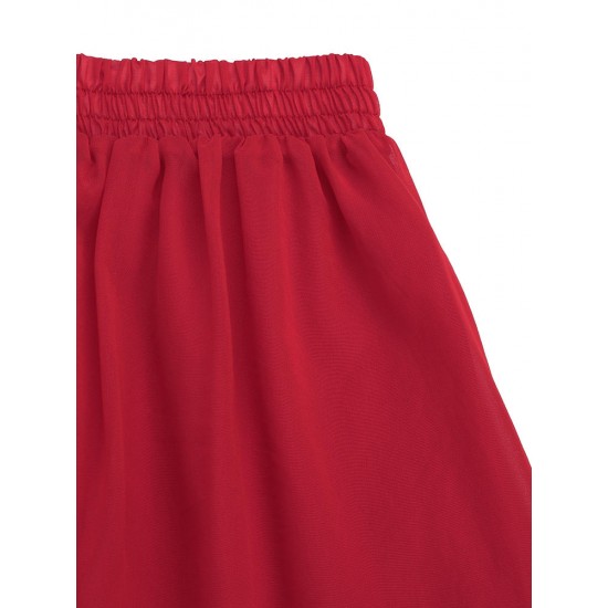 Bohemian Women Pleated Pure Color Chiffon Skirts Bohemian Women Pleated Pure Color Chiffon Skirts