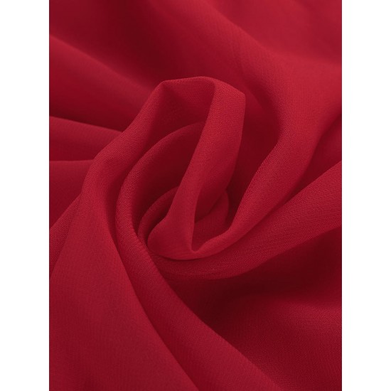 Bohemian Women Pleated Pure Color Chiffon Skirts Bohemian Women Pleated Pure Color Chiffon Skirts