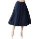 Casual Pure Color Elastic Waist Loose Hem Skirts for Women