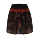 Casual Women Floral Print High Waist Cotton Linen A-line Mini Skirt