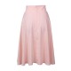 Women High Waist Pleated Pure Color Elegant Skirt