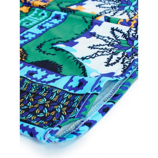 Bohemian Floral Stretch Waist Women Wide Leg Pants Bohemian Floral Stretch Waist Women Wide Leg Pants