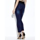 Casual High Waist Thick Slim Elastic Jeans Trousers For Women