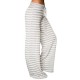 Casual Loose Stripe Elastic Waist Women Pants