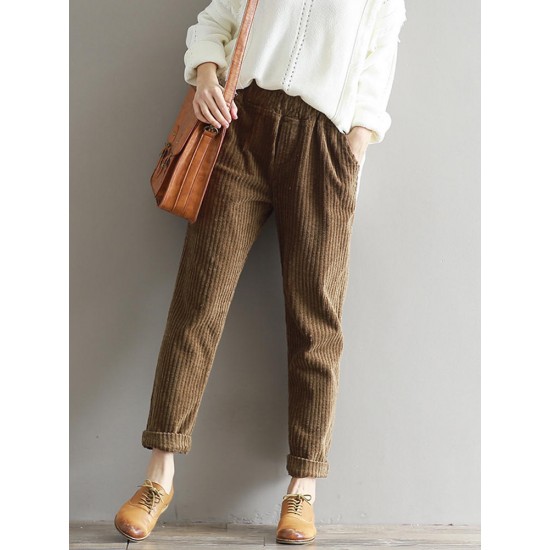 women's petite corduroy pants elastic waist