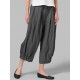 Women High Waist Loose Casual Wide Leg Pants Solid Color Trousers