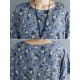 Casual Women Floral Printed Loose O-Neck Dress