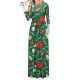 Christmas Casual Women Printed Long Sleeve Loose Maxi Dresses