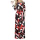 Christmas Casual Women Printed Long Sleeve Loose Maxi Dresses