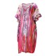 Women Short Sleeve V-Neck Printed Side Split Summer Chiffon Beach Dress