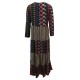 Bohemian Women Long Sleeve V Neck Floral Print Maxi Dress