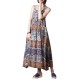 Bohemian Women Random Floral Printed Sleeveless Spaghetti Strap Maxi Dresses