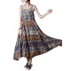 Bohemian Women Random Floral Printed Sleeveless Spaghetti Strap Maxi Dresses