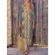 Bohemian Women V Neck Floral Print Beach Holiday Split Maxi Dress