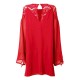 Casual Lace Chiffon Lantern Sleeve Backless Mini Dress For Women