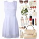 Slim Dress Chiffon Back Lace Sleeveless Classic Dress For Women