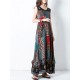 Bohemian Women Sleeveless O-Neck Printed Maxi Tank Dress