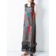 Bohemian Women Sleeveless O-Neck Printed Maxi Tank Dress