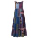 Gracila Bohemian Women Sleeveless Patchwork O-Neck Maxi Tank Dress