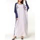 Loose Women Floral Embroidered Batwing Sleeve O-Neck Maxi Dress