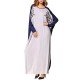 Loose Women Floral Embroidered Batwing Sleeve O-Neck Maxi Dress