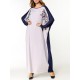 Loose Women Floral Embroidered Batwing Sleeve O-Neck Maxi Dress
