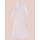 Sexy White Lace Crochet Deep V Women Ball Gown Cocktail Party Maxi Dress