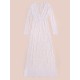Sexy White Lace Crochet Deep V Women Ball Gown Cocktail Party Maxi Dress