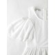 Elegant Women Off Shoulder Ruffle Chiffon Patchwork A-line Mini Dress