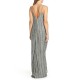 S-5XL Women Strap Sleeveless Loose Stripe Long Maxi Dress