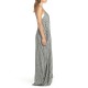 S-5XL Women Strap Sleeveless Loose Stripe Long Maxi Dress