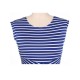 Elegant Women Sleeveless Striped O-Neck Slim Pencil Dresses