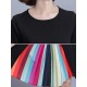 Striped Print Patchwork O-Neck Short Sleeve Knee-Length Dress For Women