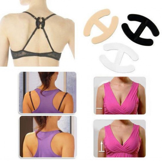 Beautiful 3 Pieces Anti Skid Anti Dropping Shoulder Strap Bras Buckle For Women