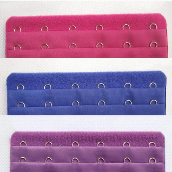 Cozy 3 Pcs Soft Breathable Three Rows Six Hooks Bras Strap Extender Extension Back Band