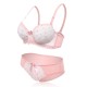 Beautiful Lace-trim Pure Cotton Underwire Young Girl Training Bra Set