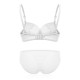 Beautiful Lace-trim Pure Cotton Underwire Young Girl Training Bra Set