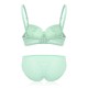 Beautiful Lace-trim Pure Cotton Underwire Young Girl Training Bra Set