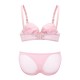 Lace Cute Cotton Gather B Cup Adjustable Rims Development Bra Set