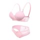 Lace Cute Cotton Gather B Cup Adjustable Rims Development Bra Set