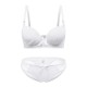 Lace Cute Cotton Gather B Cup Adjustable Rims Development Bra Set