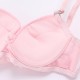 Lace Cute Cotton Gather B Cup Adjustable Rims Development Bra Set