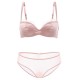 Lace Smooth Seamless Underwire Bow Push Up Thin Breathable Bra Set