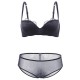 Lace Smooth Seamless Underwire Bow Push Up Thin Breathable Bra Set