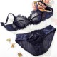 Large Size Push Up Ultra Thin Bra Set Full Transparent Lace Plunge Brassiere