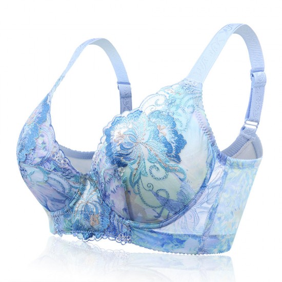 3/4 Cup Underwire Push Up Embroidery Bra