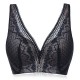 C D Thin Cup Lace Embroidery Adjustable Straps Plunge Push Up Bra