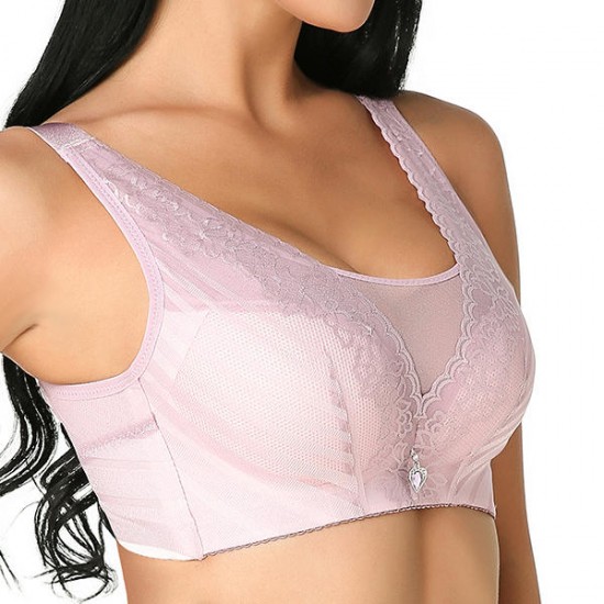 CD Cup Wireless Soft Floral Lace Adjusted Cami Bras