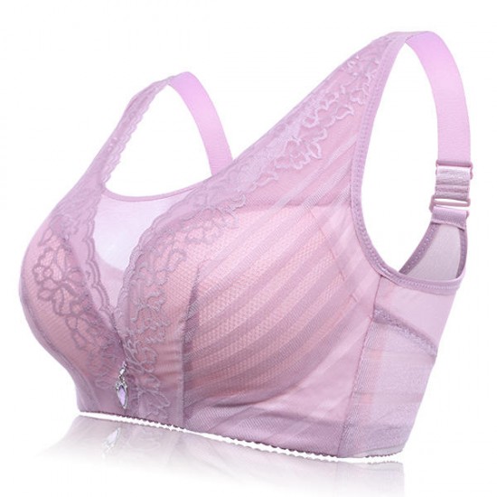CD Cup Wireless Soft Floral Lace Adjusted Cami Bras