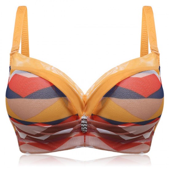 Camouflage Plunge Mid Thick Comfortable Push Up Bra